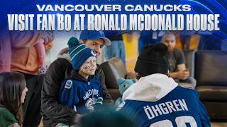 Vancouver Canucks Visit Fan Bo at Ronald McDonald House