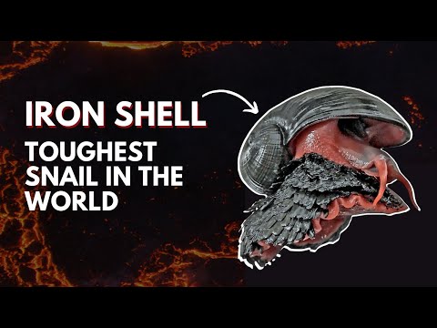 La lumaca del vulcano con un'armatura di ferro