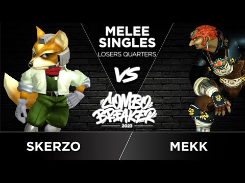 Skerzo (Fox) vs Mekk (Ganondorf) - Melee Singles Losers Quarter-Final - COMBO BREAKER 2023