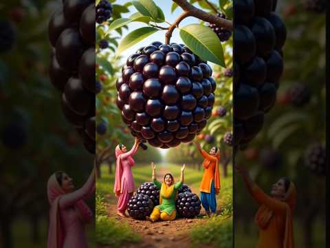 Miniature makoy fruit | tiny Panjabi women make giant fruit shake | hyper-realisttic art