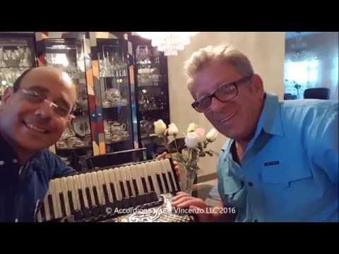 Mr. Alex receiving his Dreamed Scandalli Super VI Accordion