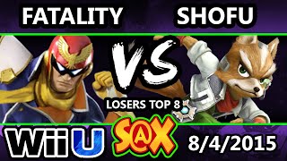 S@X 109 - SWS | Fatality (Captain Falcon) Vs. Shofu (Fox) SSB4 Losers Top 8 - Smash Wii U - Smash 4