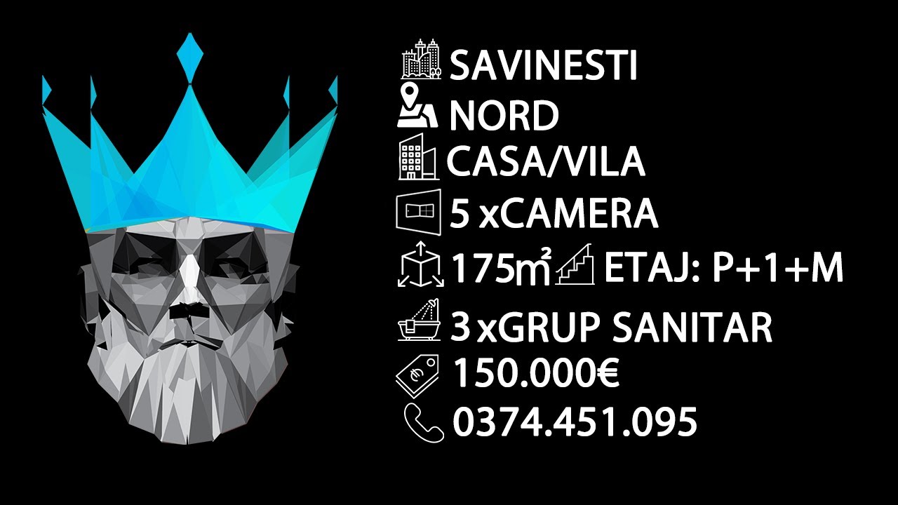 Tur video Savinesti | Vila | centrala | 3 bai | 3 dormit | 3 balcoane | curte | 