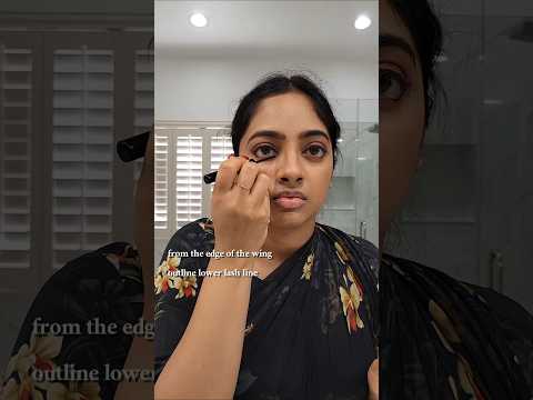 a stressfully fun game of connect the dots! 'outline first and then fill' #grwm #eyeliner #kuchipudi