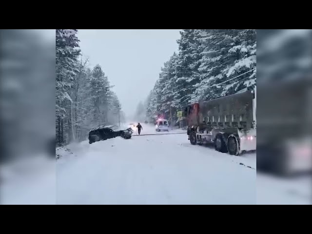 Погодные условия стали причинной большого количества аварий