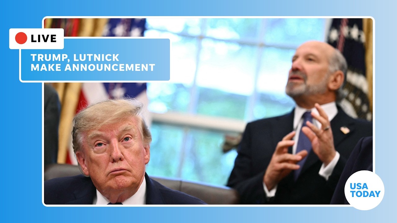 Live: Trump, Lutnick make commerce announcement from White House Oval Office