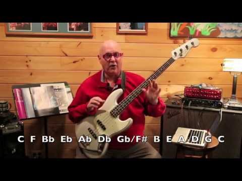 Real Bass Lessons 5 - Jazz - Practice The Major Triads Using The Cycle of 4ths.