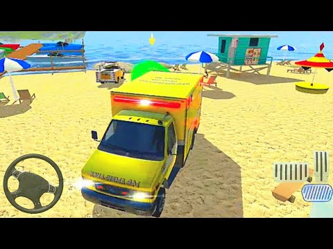Coast Guard Beach Ambulance Rescue Driver Simulator - Android GamePlay