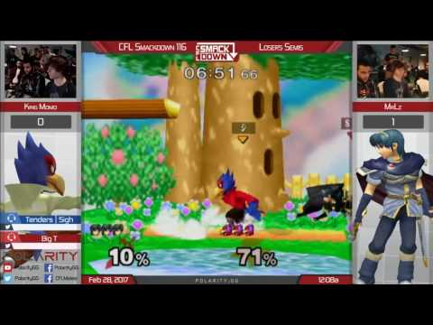 CFL Smackdown 116 Melee - King Momo (Falco) vs MrLz (Marth) - Losers Semis