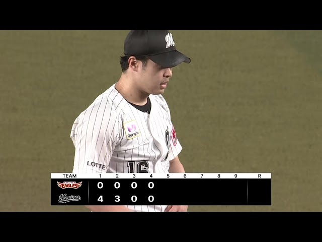 【7回表】最後は3者連続三振!! マリーンズ・種市篤暉 7回83球6奪三振無失点の好投!! 2025年9月18日 千葉ロッテマリーンズ 対 東北楽天ゴールデンイーグルス