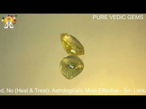 100% Certified Pure, Astro-Rashi YELLOW SAPPHIRE Gemstone-6.27ct, U-061