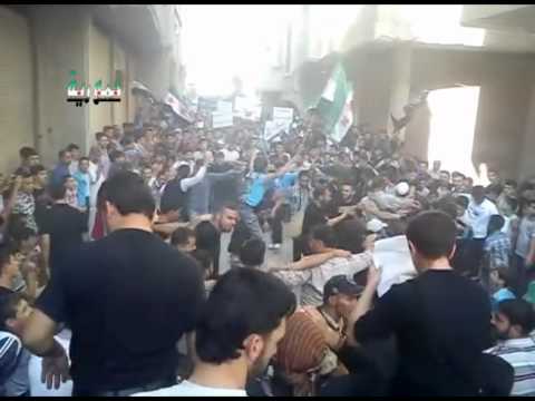 مظاهرة في حمورية في محافظة ريف دمشق في جمعة "توحيد كتائب الجيش الحر"