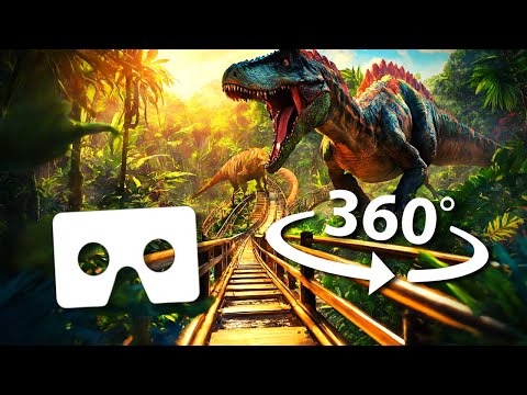 Dino-Rush: 360° Roller Coaster Adventure with Prehistoric Thrills!