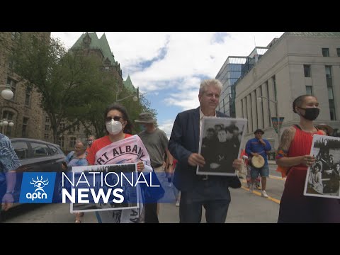 March in Ottawa shines light on crimes against children who went to residential schools | APTN News