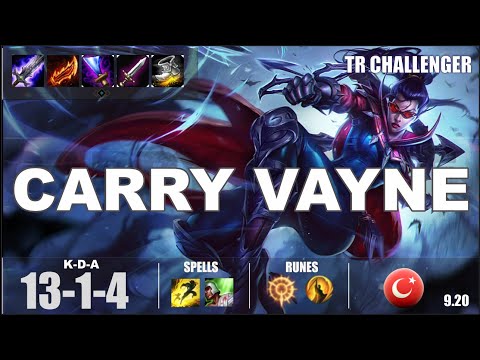 Vayne vs Xayah TR Challenger Bot Lane AD Carry Gameplay