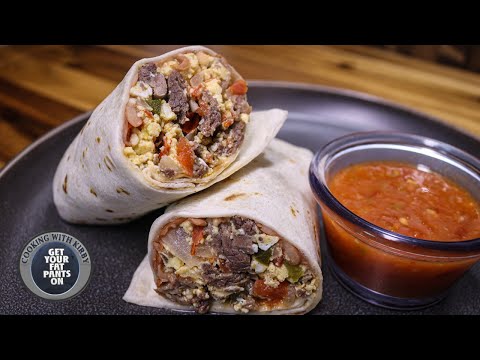 Machaca con Heuvos Burrito - Mexican Breakfast - Mexican Food