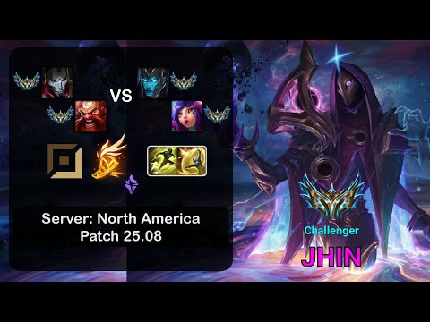 Jhin ADC + Gragas vs Kalista + Neeko - NA Challenger - Patch 25.08