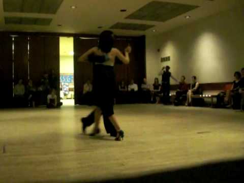  Alejandro Hermida  and  Nayla Vacca  are  dancing  to  the  tango  "  La Melodia Del Corazon  "