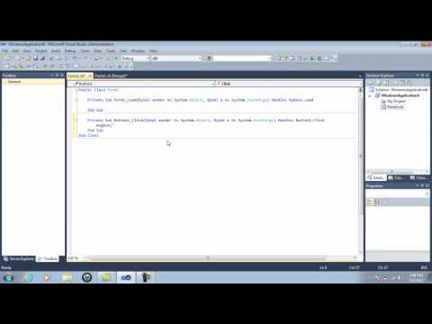 Vb Tutorial Simple Message Box
