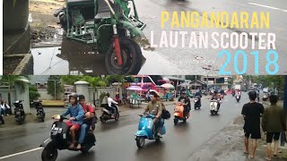 preview picture of video '#Pangandaran Jadi Lautan Scooter pada 2 September 2018, Aneka Vespa Modifikasi hadir PALAS'