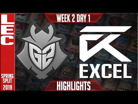 G2 vs XL Highlights | LEC Spring 2019 Week 2 Day 1 | G2 Esports vs Excel Esports