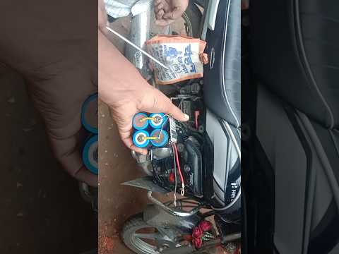 Lifepo4 battery pack for self start bike 12 volt 6000mah #shorts #viral @kidsmindtechnical