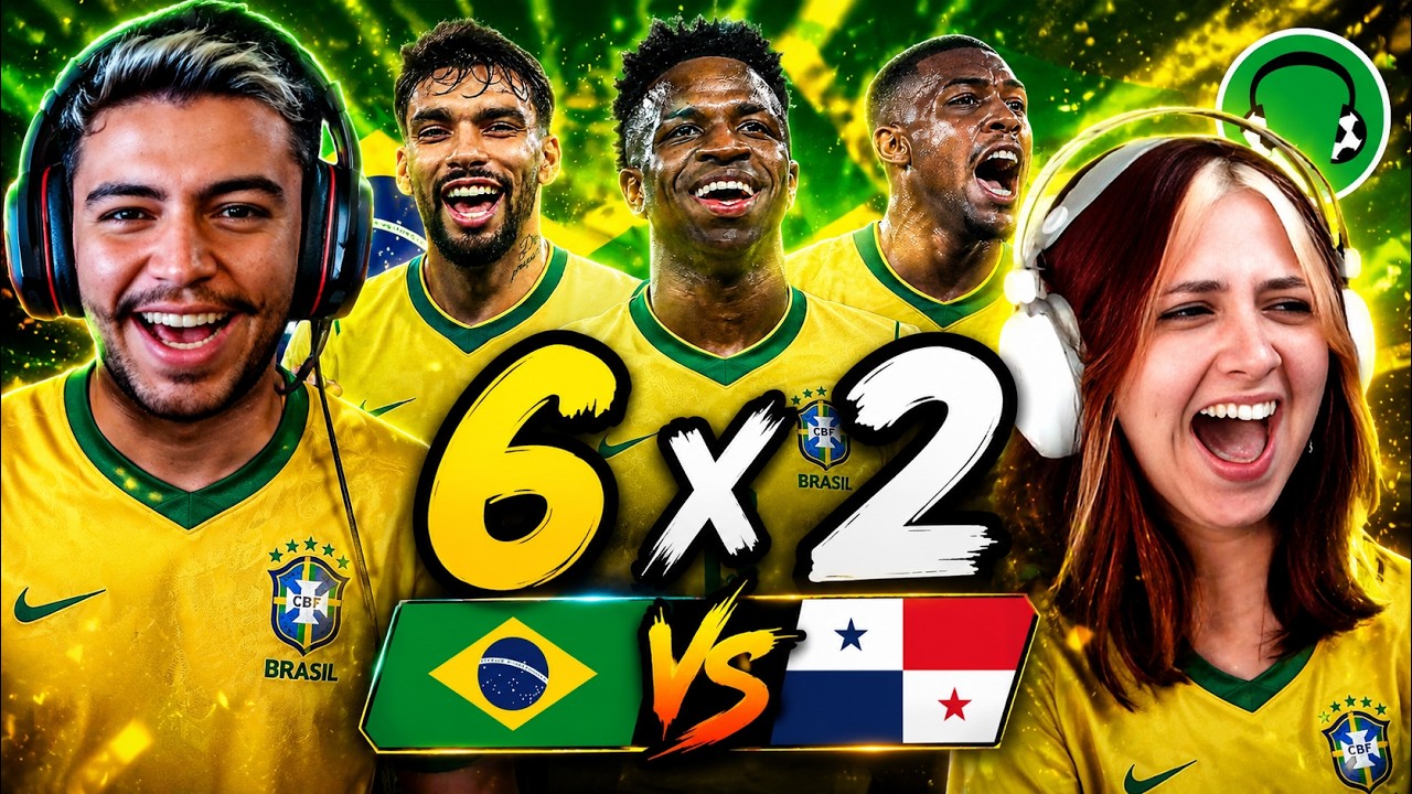 ♫ 6x2 - BRASIL ATROPELA O PANAMÁ!!! | Paródia Hoje Eu Vou Parar na Gaiola - MC Livinho | react