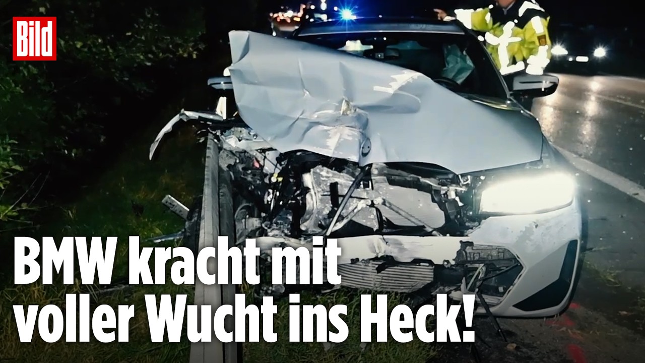 Horror-Crash auf der A96 bei Neuravensburg: Vier Verletzte! Frau (37) schwebt in Lebensgefahr!