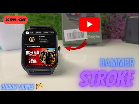 Hammer stroke smartwatch unboxing//best display smart watch under 1799//inbuilt games in Smartwatch