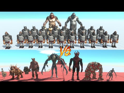 MUTANT PRIMATES VS  iNFERNALS ANIMAL REVOLT BATTLE SIMULATOR ARBS