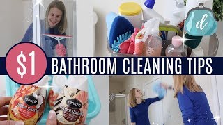$1 CLEANING TIPS! 💙 Bathroom Deep Clean & Organize with Me (feat. Renuzit)
