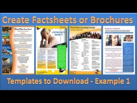 Make Brochure - How to Make Brochures in Microsoft...