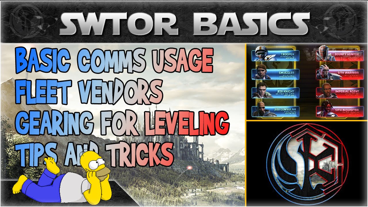SWTOR Basics - Gearing for Leveling, Data Crystals Usage, Fleet Vendors & More