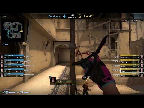 CS:GO POV Demo Cloud9 Ax1Le (22/17) vs Outsiders (de_mirage) @ PGL Major Antwerp 2022