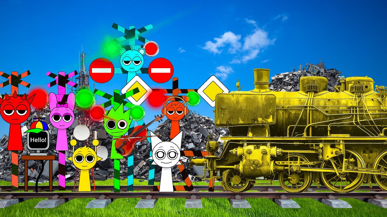 ありえない異次元な踏切大特集🐹Fumikiri Sprunki  Fumikiri Railroad Crossings Meme