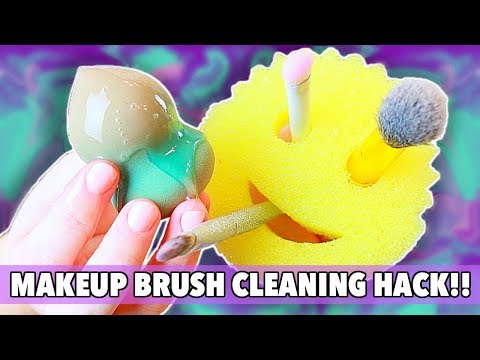 HOW TO CLEAN YOUR MAKEUP BRUSHES | Amazing Brush Cleaning LIFE HACK!! Video