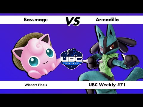 UBC Weekly #71 Winners Finals - Bassmage (Jigglypuff) Vs Armadillo (Lucario) - SSBU