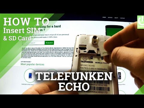 Inserting SIM and Micro SD card  in TELEFUNKEN Echo - how to install SIM & SD