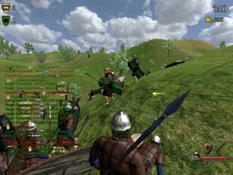 Mount and blade warband: 100vs100 Rhodoks against Vaegirs plains battle