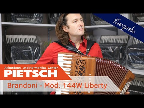 Akkordeon - Brandoni Mod. 144W Liberty - Massivholz - Klangprobe