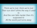 Ron Sexsmith - I Think We're Lost Lyrics