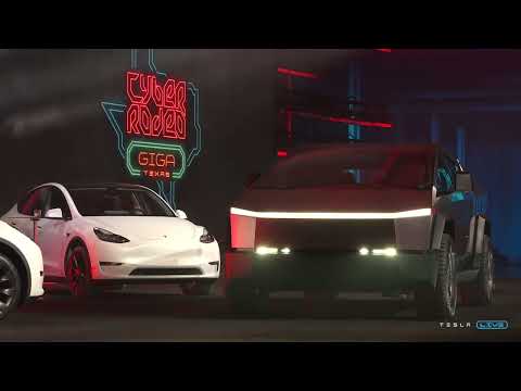 Just the Cybertruck parts of Tesla Cyber Rodeo at Austin Texas  Gigafactory