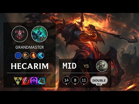Hecarim Mid vs Camille - EUW Grandmaster Patch 10.13