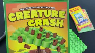 Creature Crash Board Game Unboxing - Can These Capybaras Stay Balanced?