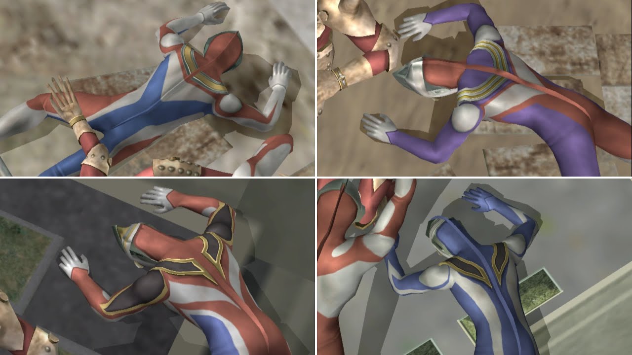 うつ伏せで寝てるウルトラマン達を真上から見てみた【ウルトラマンFE3】