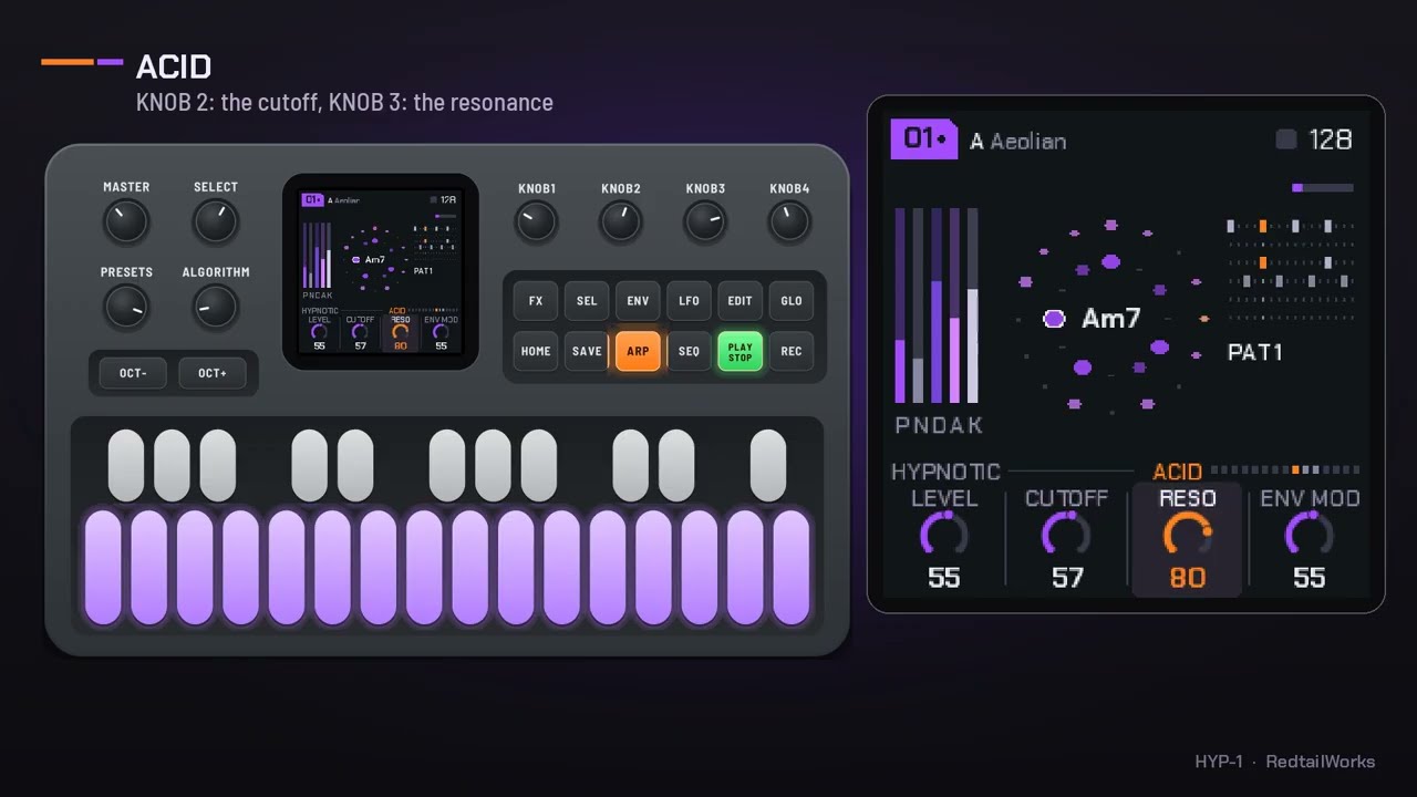 HYP-1: five minutes played live on the M-VAVE FM-1 (watch on YouTube)