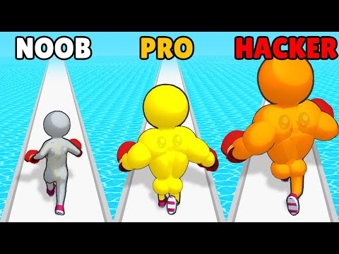 NOOB vs PRO vs HACKER in Level Up Runner