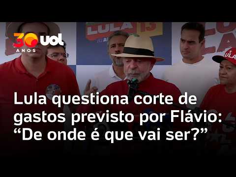 Lula questiona corte de gastos bilionário previsto por Flávio Bolsonaro: ‘De onde que vai ser?’