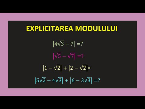 Explicitare modul  clasa a 7 a matematica  exercitii rezolvate modul cu radicali modulul nr real