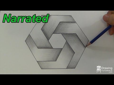 How To Draw An Impossible Hexagon - Impossible Shapes...